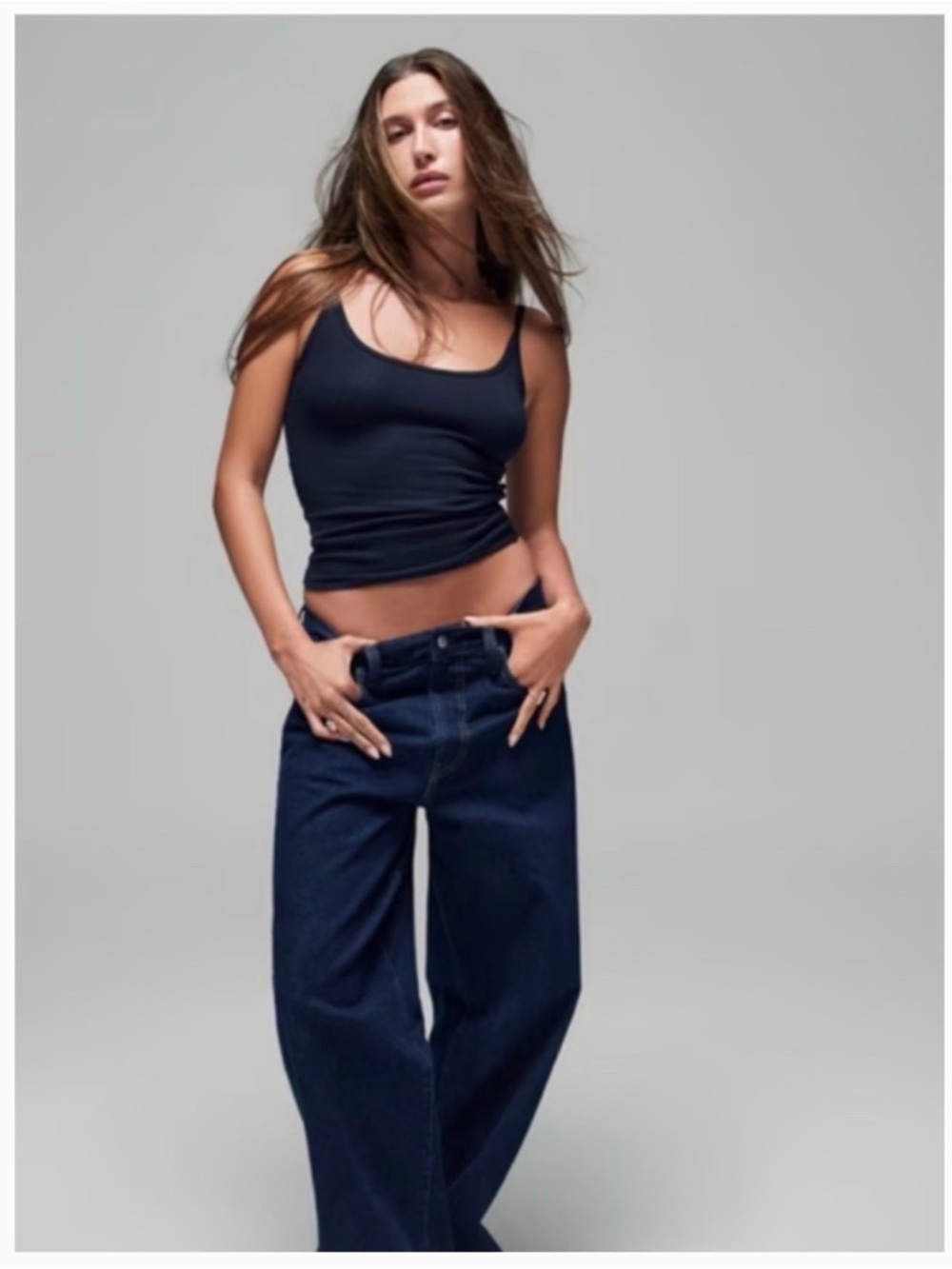 Gap x Hailey Bieber extra baggy dark wash